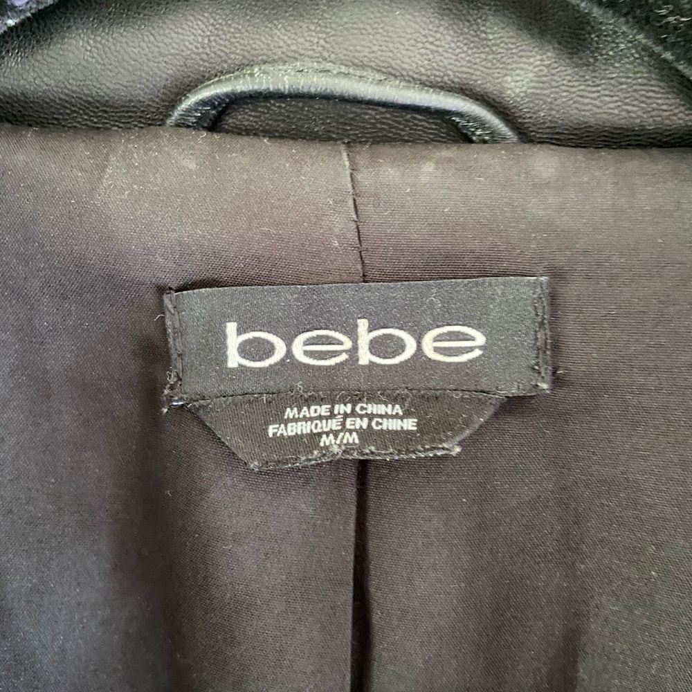 BEBE Leather Cropped Jacket - Picture 3 of 5